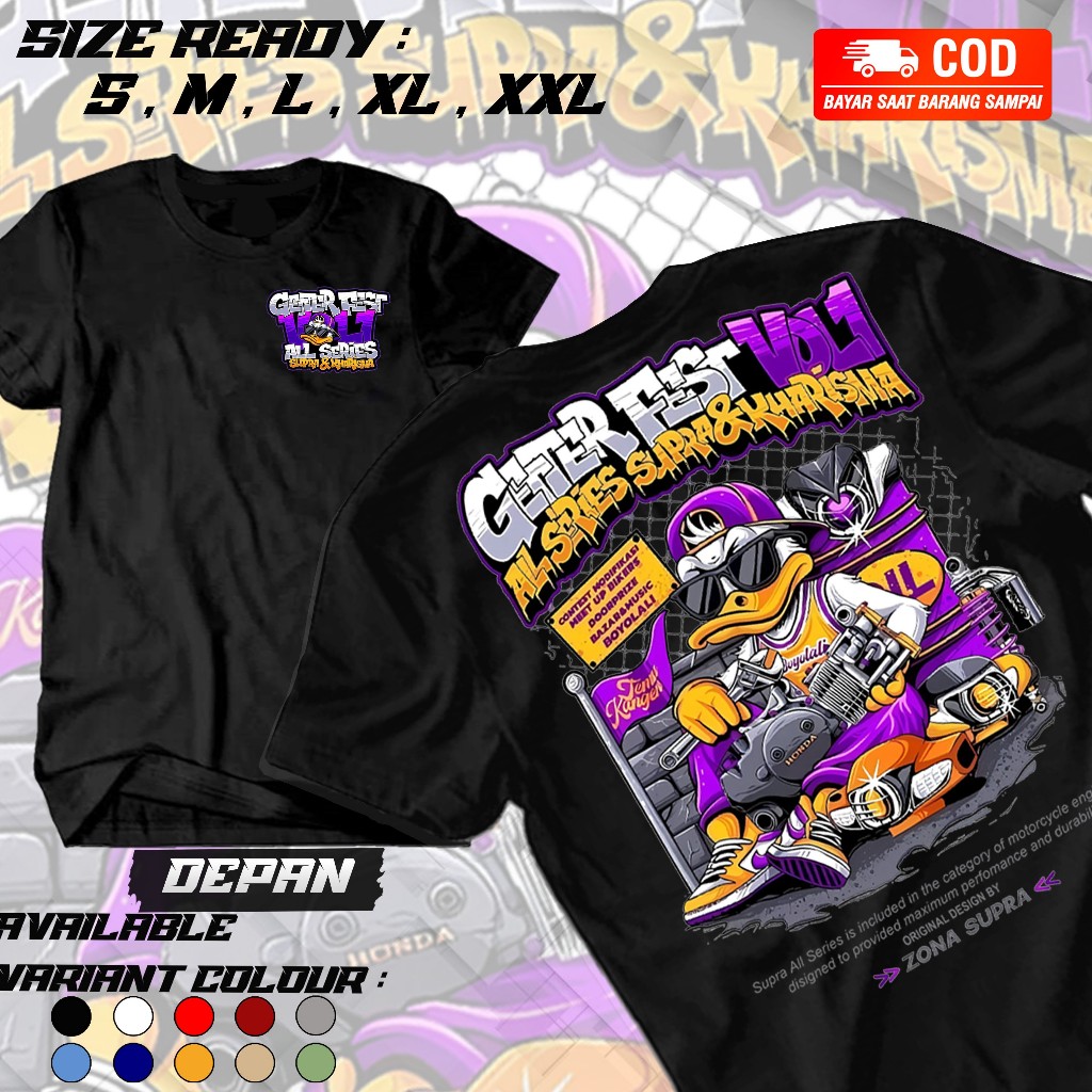 Starlightkaos-Supra Boyolali GETTERFEST เสื้อยืด Unisex - เสื้อยืดผู้ชายและผู้หญิง - เสื้อ Supra