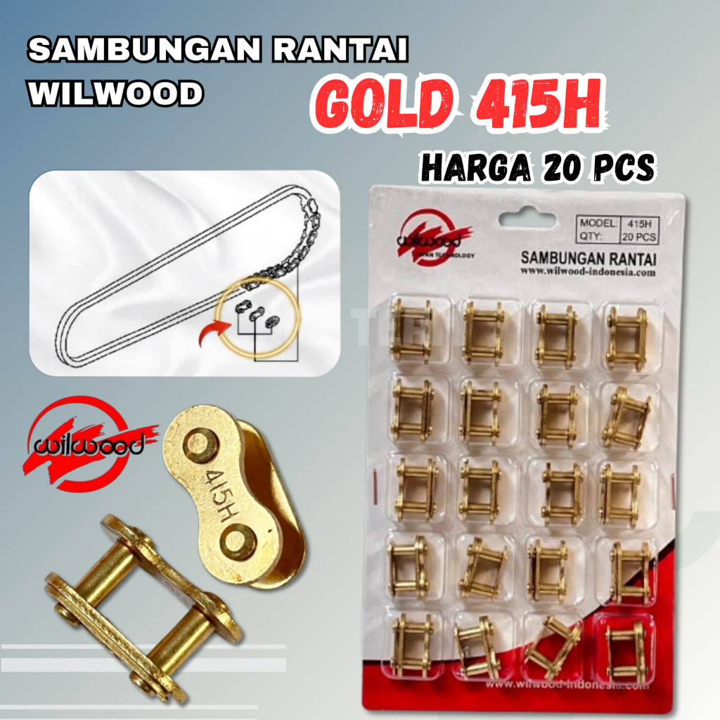 [20 ชิ้น] WILWOOD 415H GOLD CHAIN ราคาเชื่อมต่อ 20 ชิ้น WILWOOD