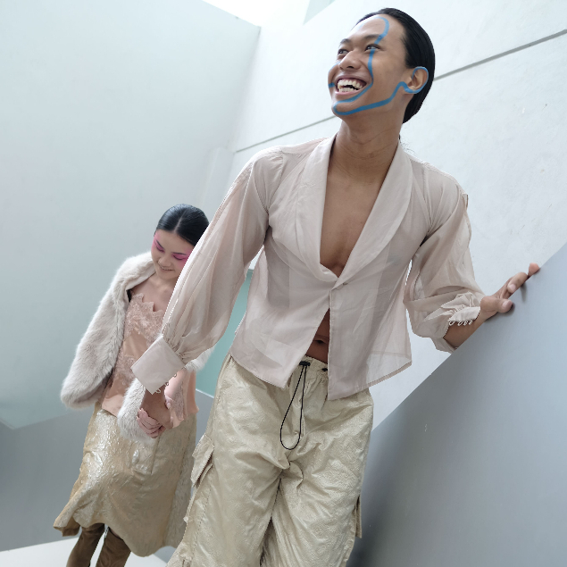 MOOROOAH | TOP SLEEVES SEE THOUR NUDE I BLOUSE I BUSINESS LOOK WOMEN | มิกซ์แมทช์