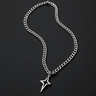 Kalung Pria Stainless Steel Anti Karat Rantai Tebal Liontin Bintang Panjang 45cm 50cm 60cm