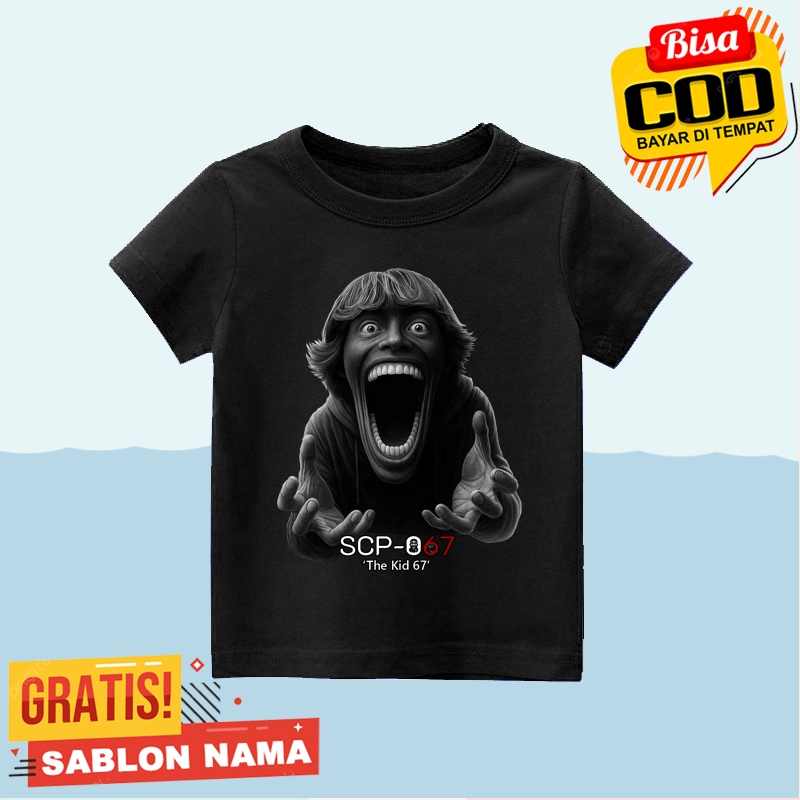 CHILDRENS CLOTHES เสื้อยืด SCP 067 THE KID 67 ROBLOX FREE NAME PRINTING