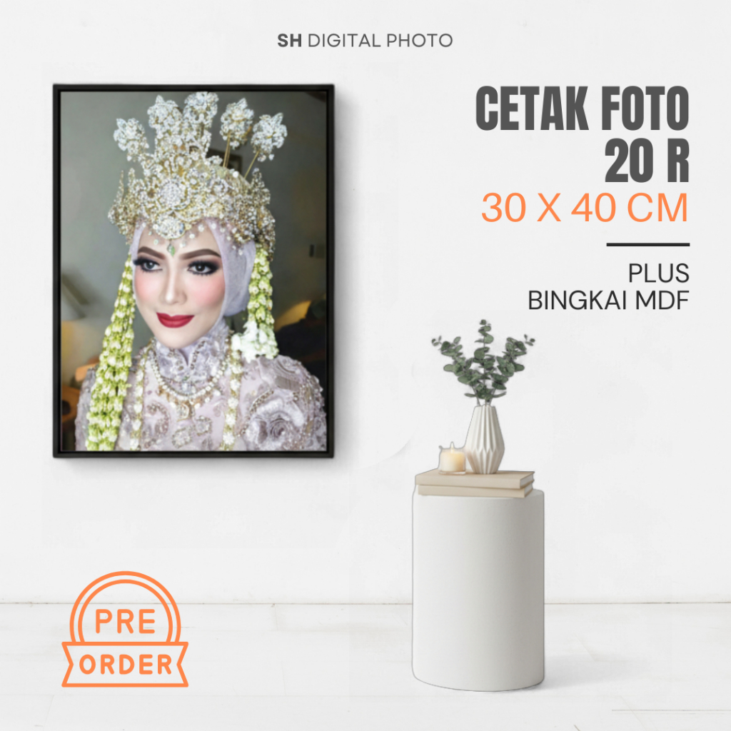 ภาพพิมพ์ 20R 30x40 12R 20x30 MDF Wood Frame Premium ทนทานตกแต่งผนัง