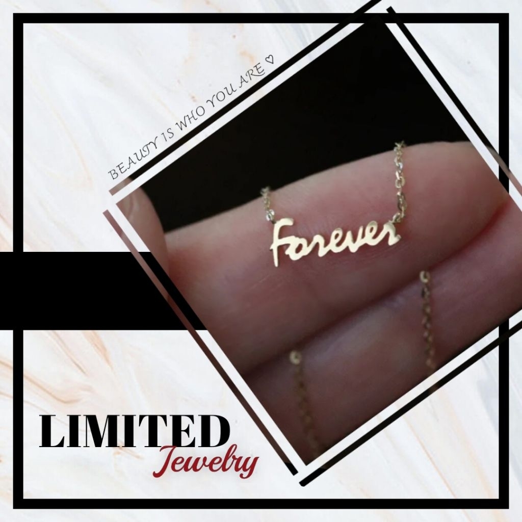 [READ DESCRIPTION] เครื่องประดับจํานวนจํากัด 925 Sterling Silver Forever Necklace - Korean 925s Neck