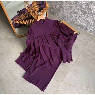 Jena Set Rayon Twill Polos Premium Jumbo Setelan Casual Wanita / Onset Terbaru Kekinian Casual