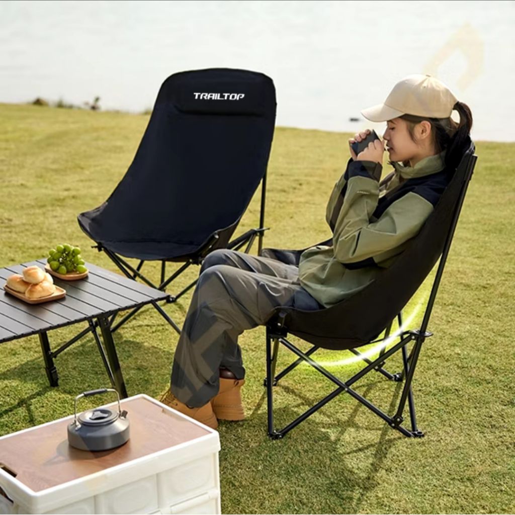 TrailTop เก้าอี้พับเก้าอี้ตั้งแคมป์โหลด 150กก