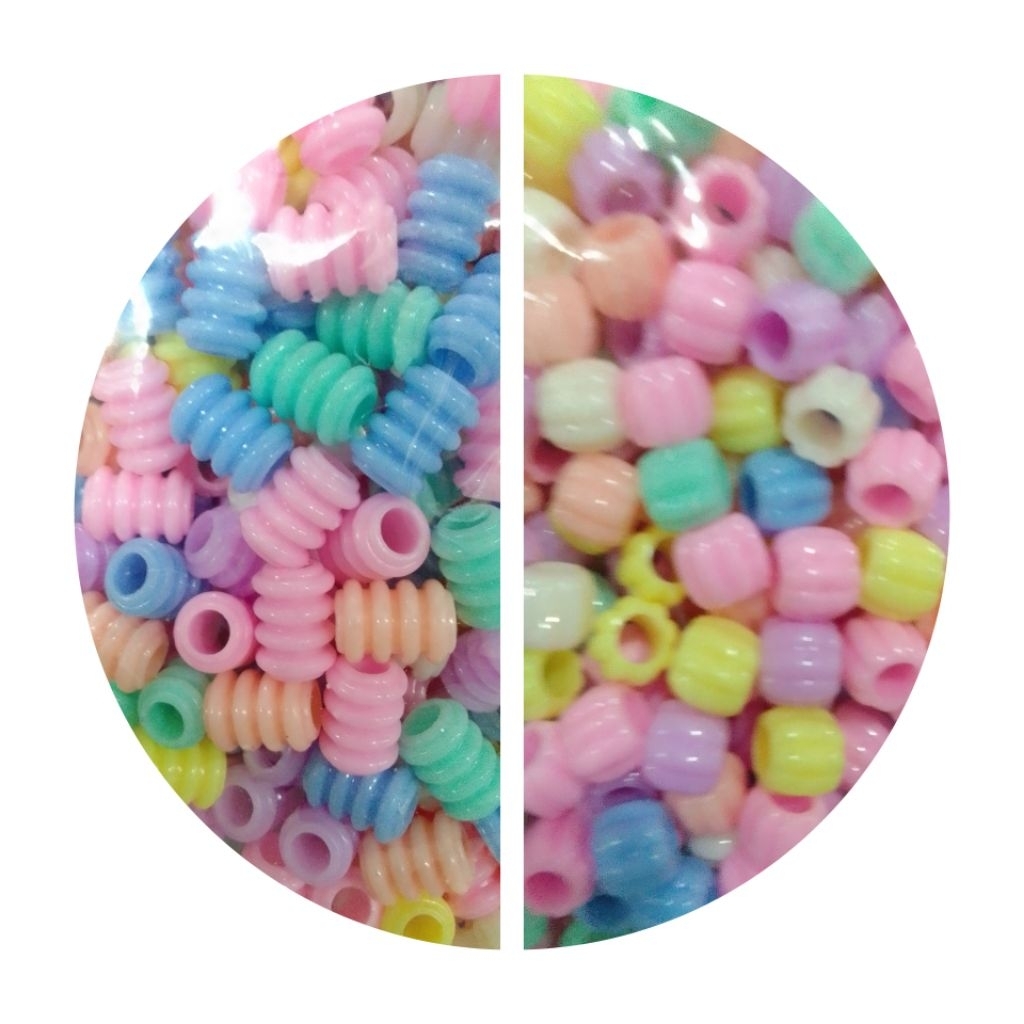 1 POUND LARGE HOLE BRIGHT BEAD