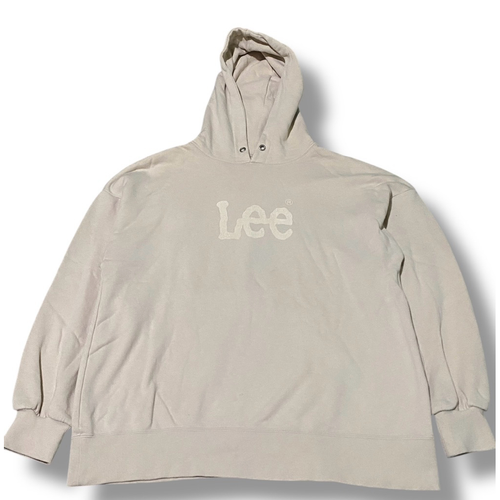 LEE x EARTH เสื้อฮู้ด Collab Simple Cream Preloved