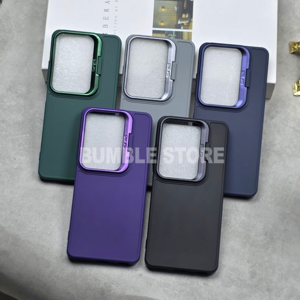 Redmi 15 Redmi 15C Case Macaron Stand Camera Case Flannel Standing Case - Bumble