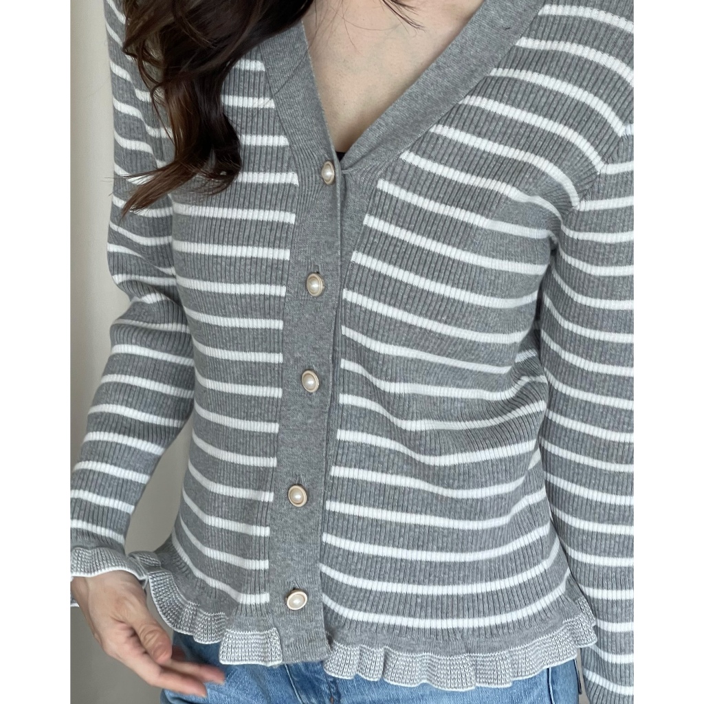 SOORI - JOSEON (Stripes Long Cardigan Knit)
