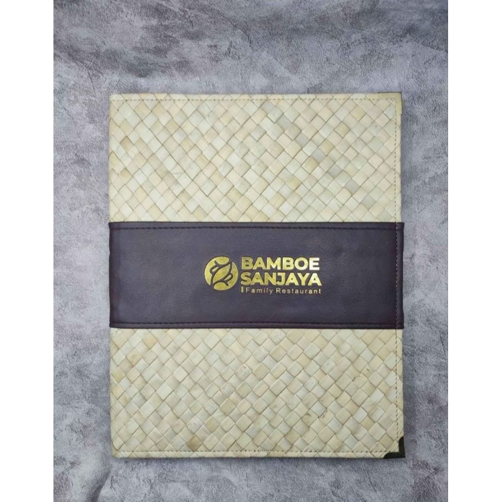 RESTAURANT CAFE HOTEL MENU หนังสือที่กําหนดเองโลโก้ SAMAK PANDAN MATERIAL A4