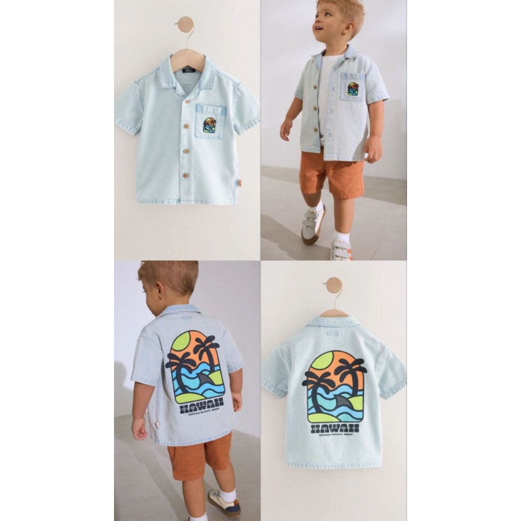 KEMEJA READY เสื้อเชิ้ตยีนส์ถัดไปใหม่เท่านั้น sz 1824 @250