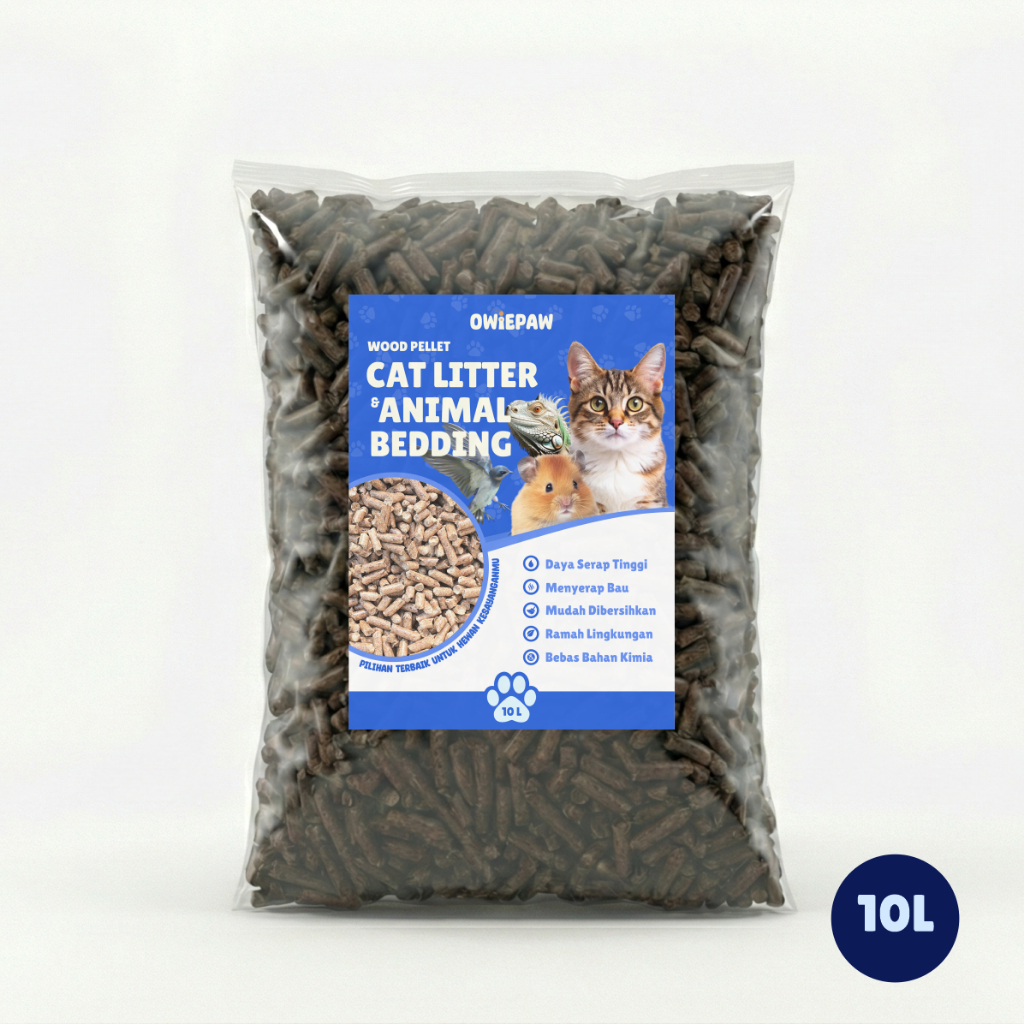 OWEIAW - WOOD PELLET CAT LITTER & ANIMAL BEDDING 10 ลิตร