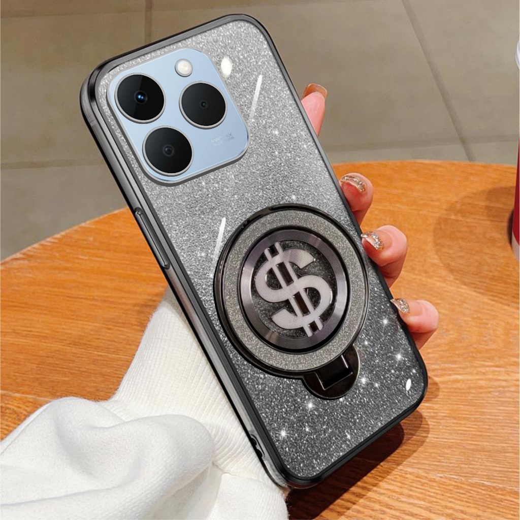 Realme 15T Glitter Dollar Ring Stand รองรับเคสนิ่มชาร์จไร้สาย