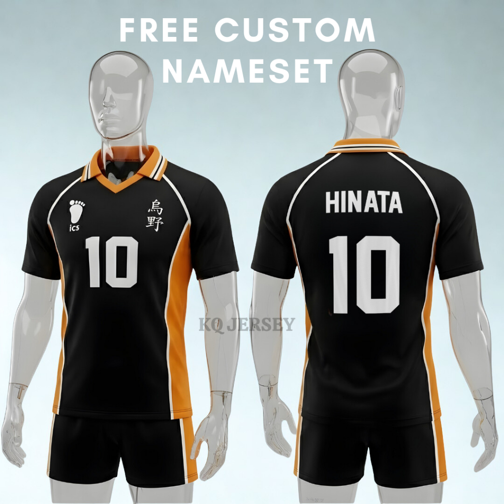 Haikyuu Karasuno Fullprint Custom Name & Number Jersey – เด็กและผู้ใหญ่ | เสื้อวอลเลย์บอลอนิเมะ | เสื้อวอลเลย์บอล