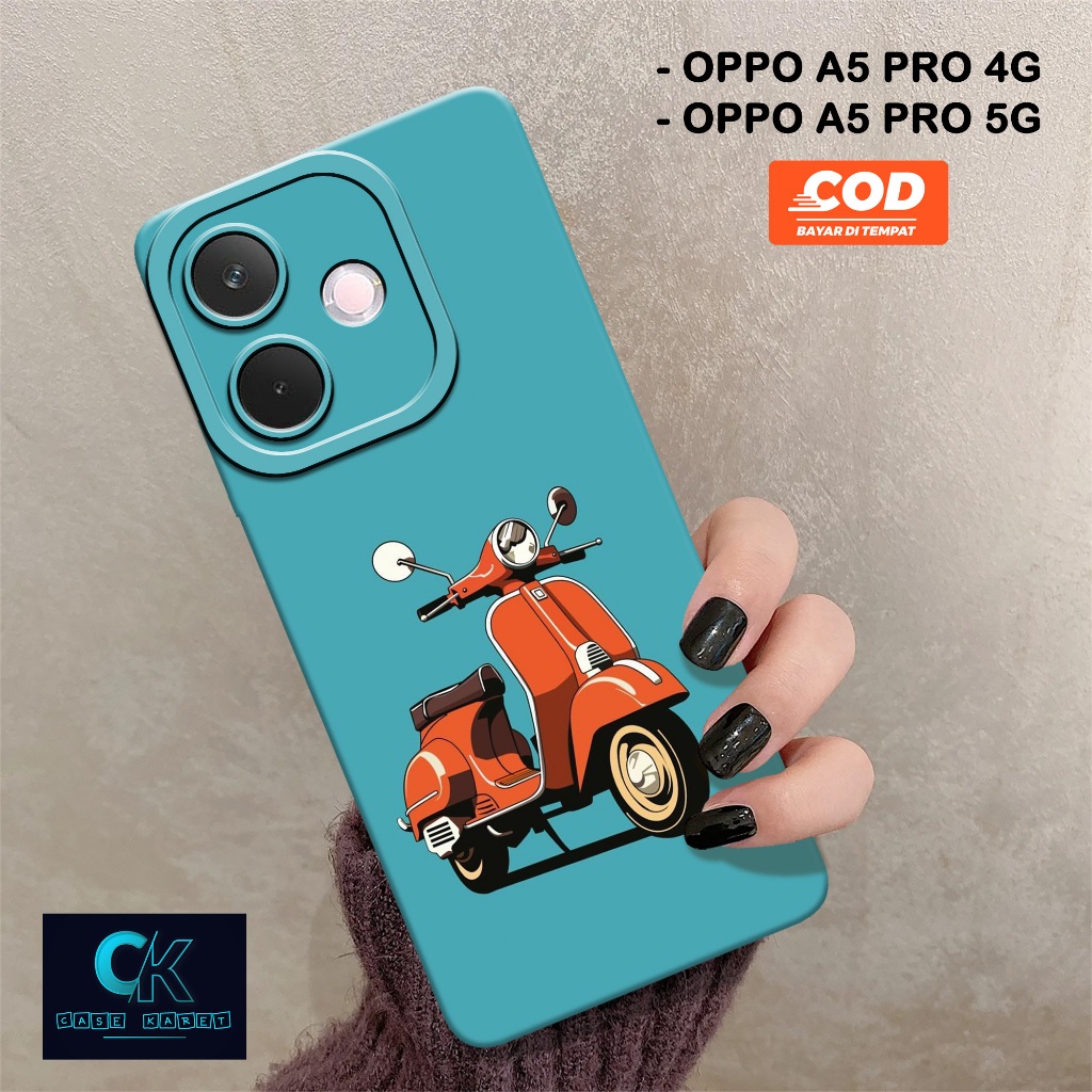 HP เคส OPPO A5 PRO 4G / A5 PRO 5G 2025 - เคสแฟชั่น VESPA - เคสยาง - เคส OPPO A5 PRO 4G / A5 PRO 5G ล