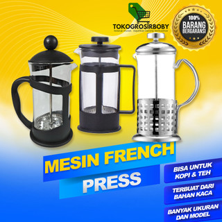 FRENCH PRESS COFFEE PLUNGER MAKER 350ML ALAT SEDUH PEMBUAT KOPI MANUAL GARANSI PECAH
