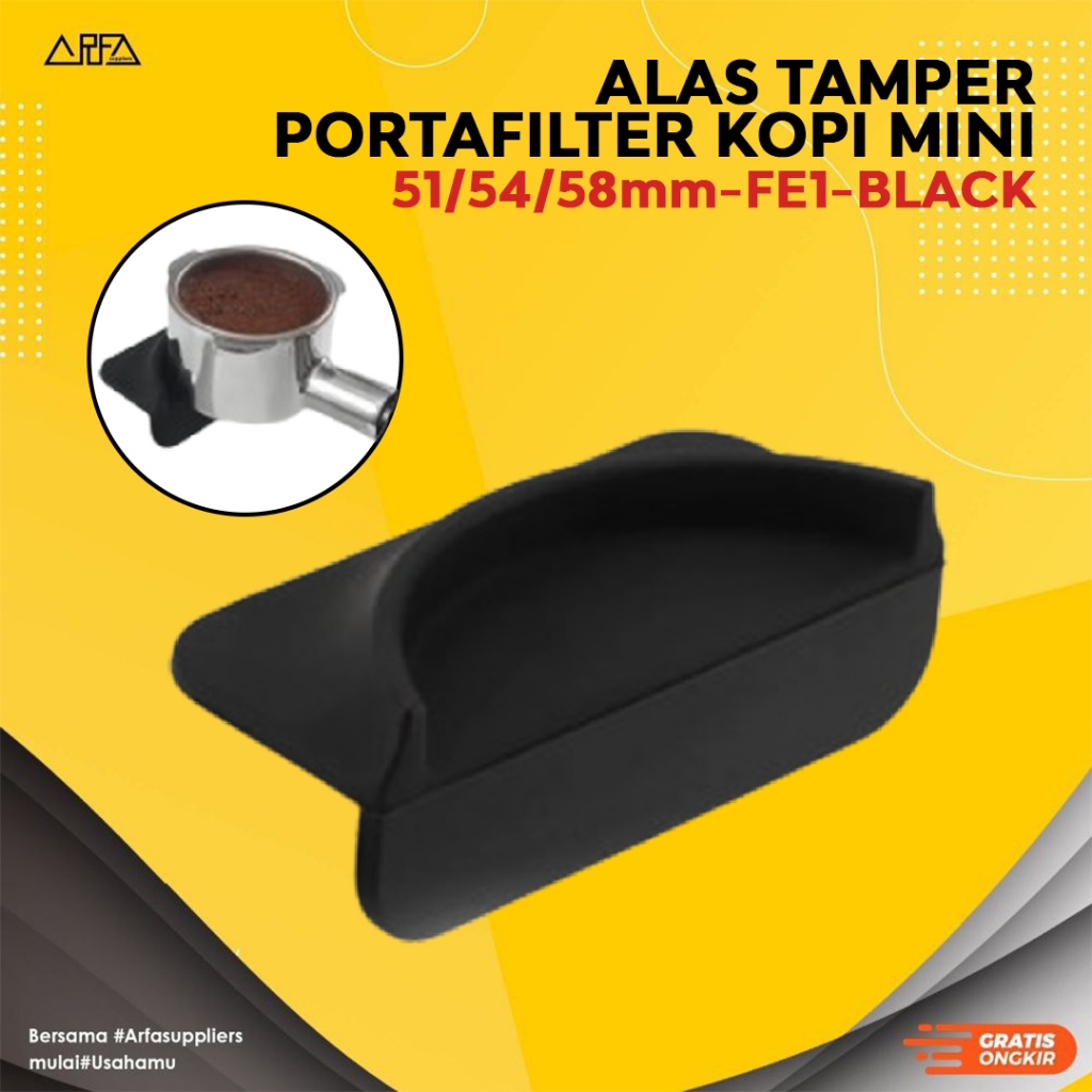 Tamper Portafilter Mini Coffee Holder Mat Espresso 51/54/58mm - FE1 - สีดํา
