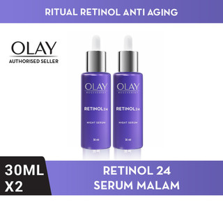 Olay Regenerist RETINOL 24 Serum 30ml - Paket isi 2 - Serum Wajah Skincare Antiaging