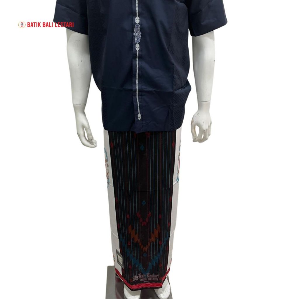 Batik Bali Lestari ผ้าซิ่น Samarinda Harum Cendana ฐานสีขาว (SR043)