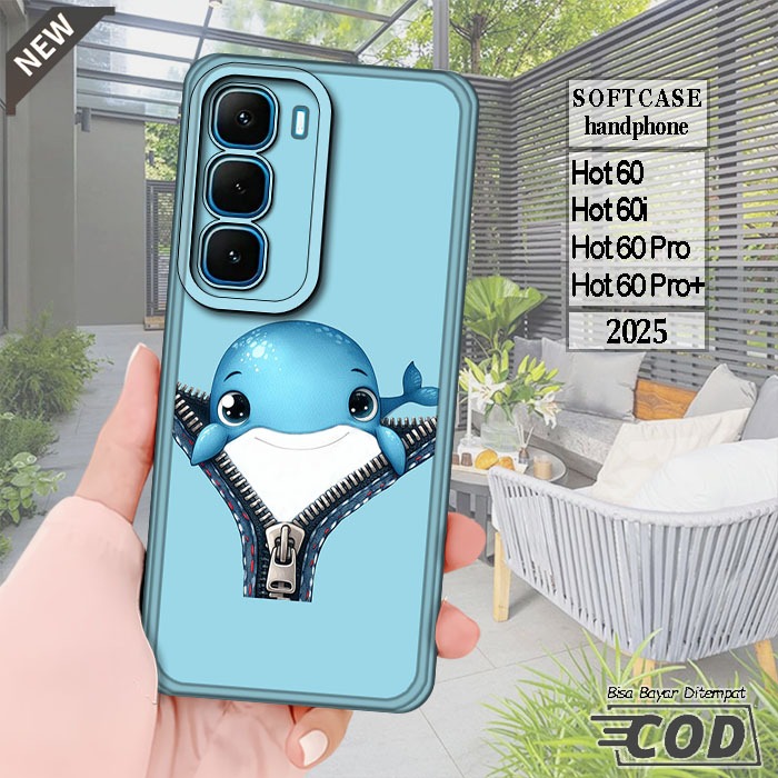 เคส Infinix Hot 60 - Infinix Hot 60i - Hot 60 Pro - Hot 60 Pro Plus - เคสซิลิโคนสีดําใสสุดเท่