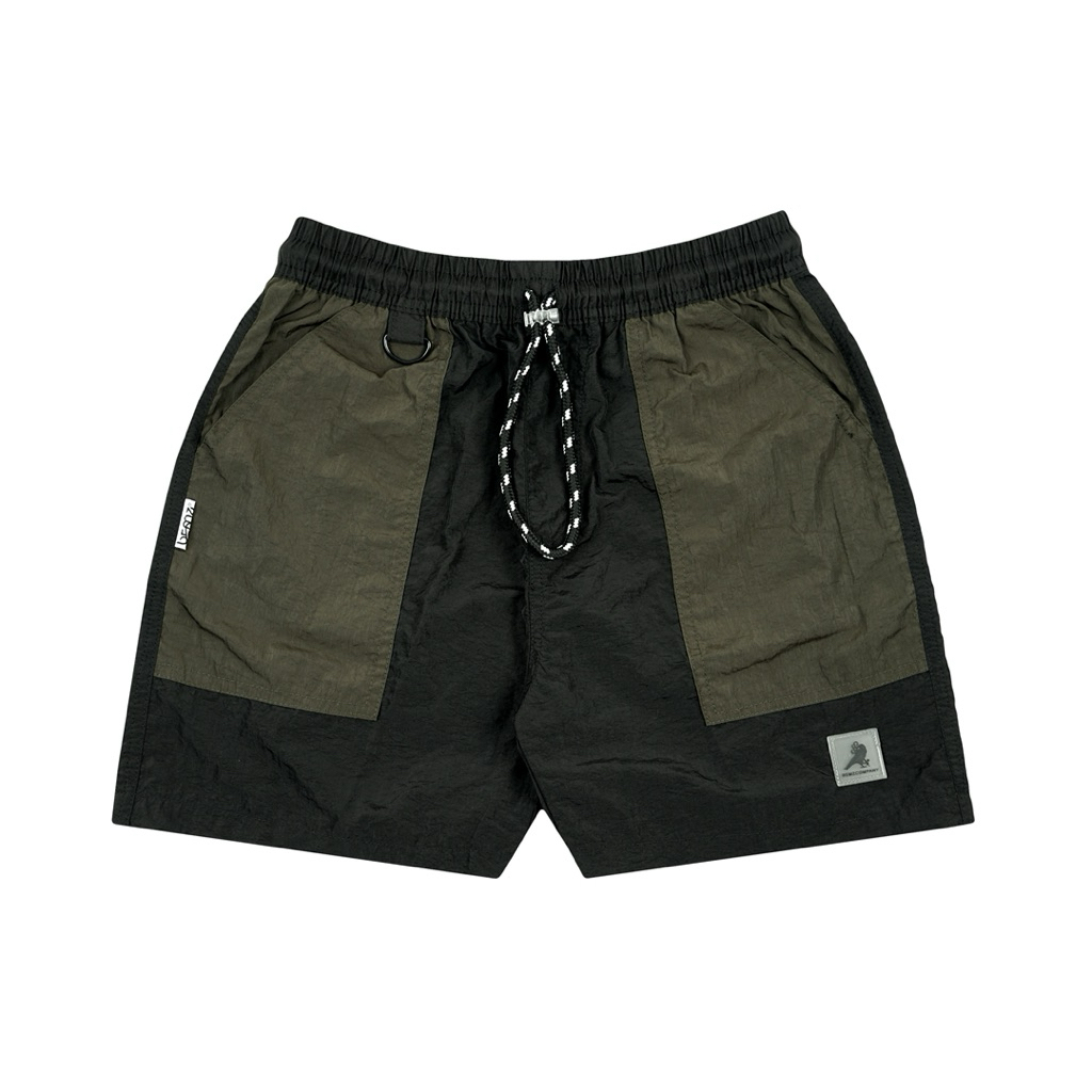 BEMZCOMPANY กางเกงขาสั้นคาร์โก้ผู้ชาย – Nomad Dual Cargo Short 2 Tone Nylon Outdoor Black Army