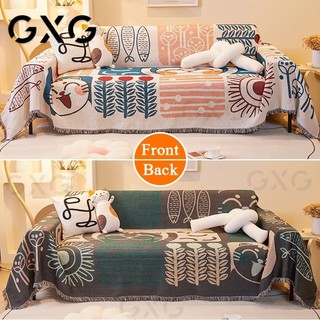 Penutup Sofa Selimut Sarung Sofa Katun Selimut Cover Sarung Sofa Multifungsi Meja Piknik Sofa Blanket dua sisi ganda