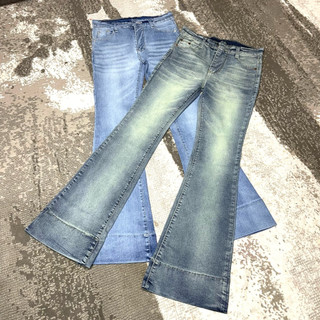 JINAMORA-Celana Jeans Cutbray Wanita Kekinian Lipat Lebar | Highwaist Cutbray Jeans Stretch