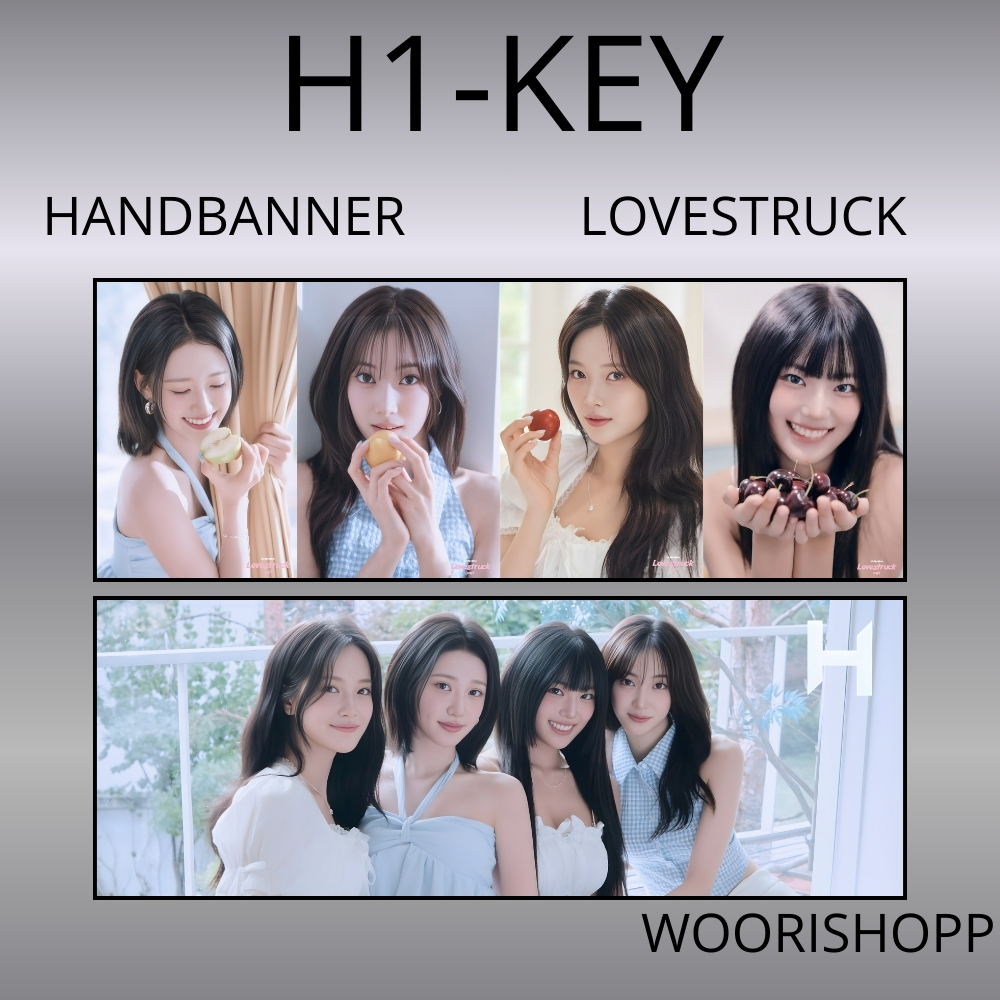 HAND BANNER H1-KEY LOVESTRAUCK 2 ด้านข้าง KPOP HANDBANNER UNOFFICIAL HWISEO RIINA SOEI YEL