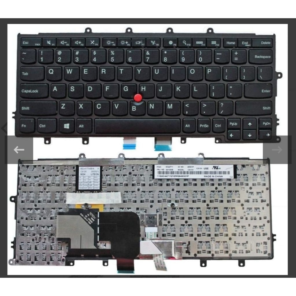 แป้นพิมพ์ Lenovo thinkpad x270 รวมตัวชี้ไม่มีแสงไฟ