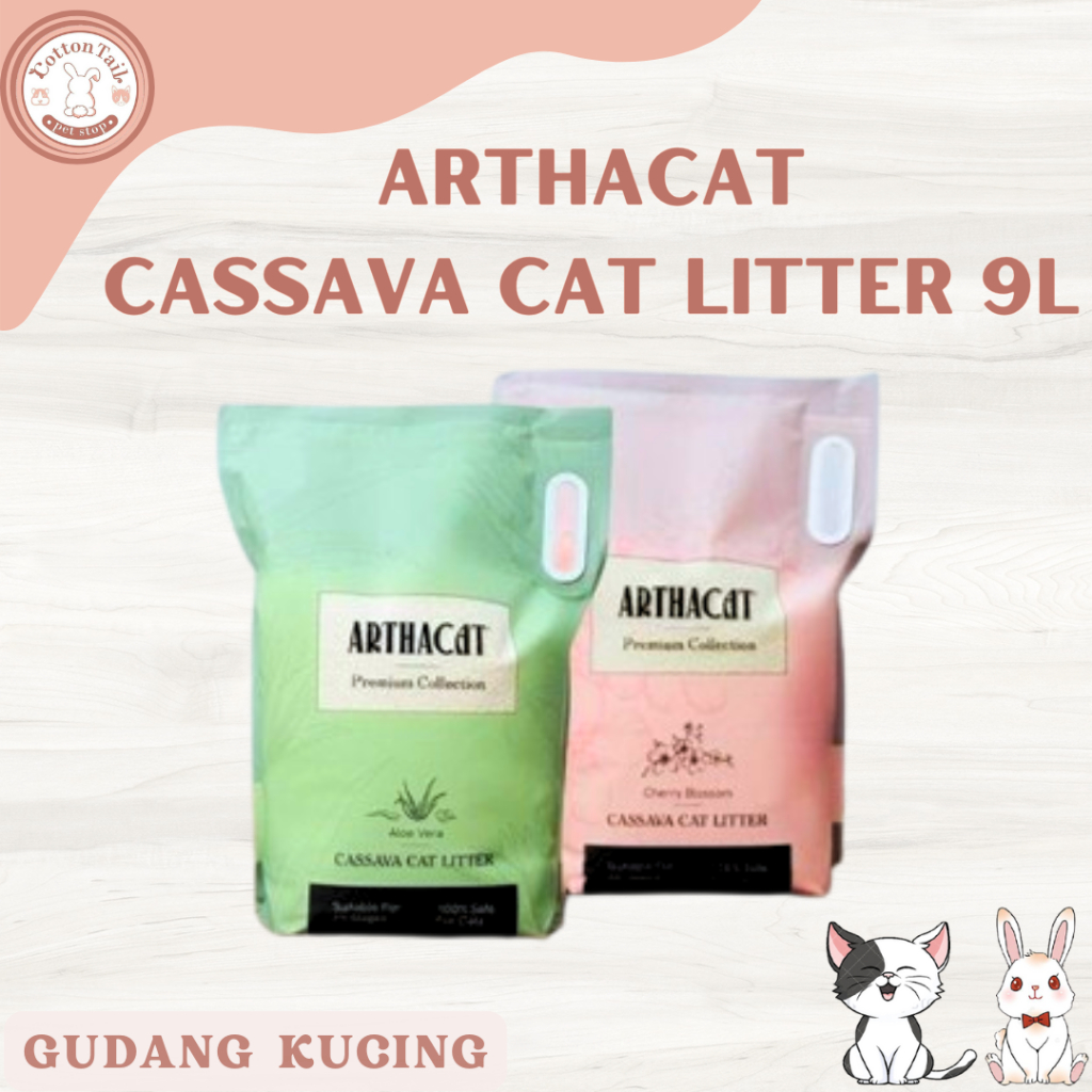 ARTHACAT CASSAVA CAT LITTER 9L / PREMIUM SAND ARTHA CAT CASSAVA CAT LITTER 9 LITTER