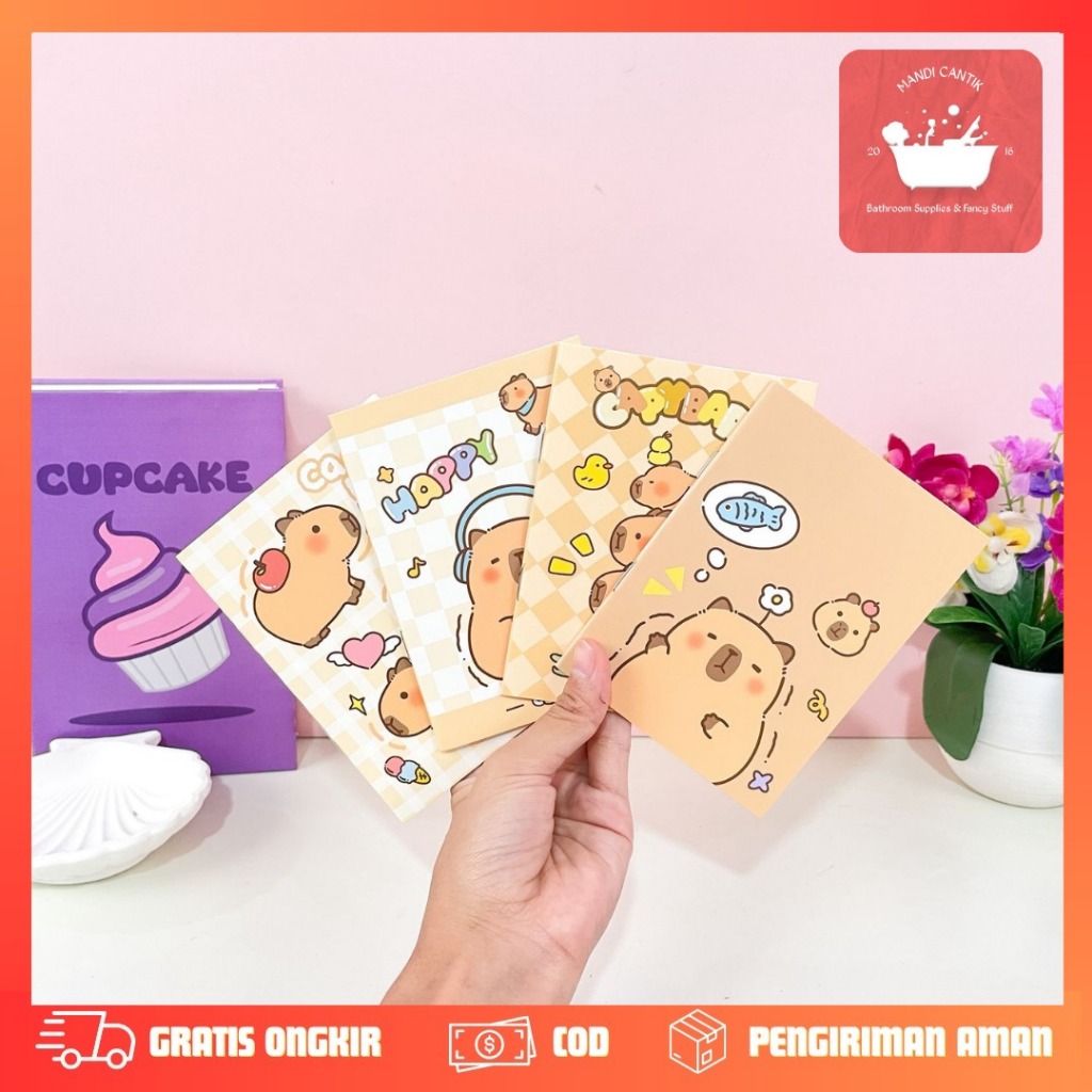 A7 มาตรฐาน CAPYBARA BOOK BK-211 NOTE BOOK CUTE DIARY BOOK GOOD OFFICE STATIONERY