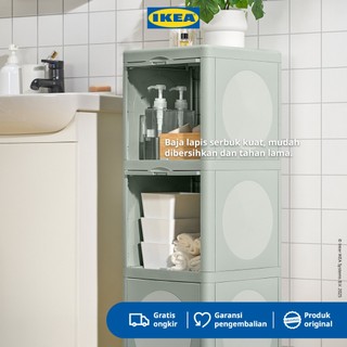 IKEA IVOSJON Kabinet Penyimpanan Dengan Pintu Hijau 33x34x99cm