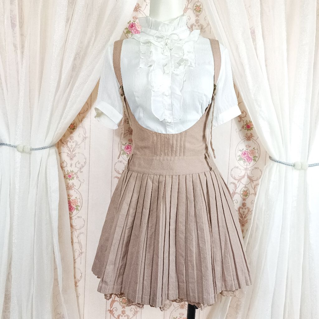 Vintage Coquette Lolita Sheer Ruffle Blouse PREMIUM Elegant | สไตล์เกาหลีญี่ปุ่น | FIRST REVUE ต้นฉบ