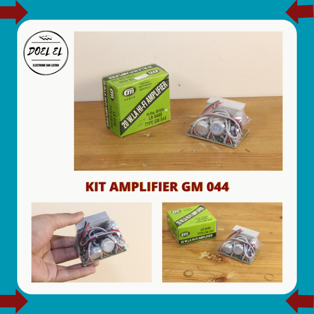 KIT AMPLIFIER DC 12V 2 MONO GM TYPE 044 | KIT 20 W.LA HIFI TR LA4440