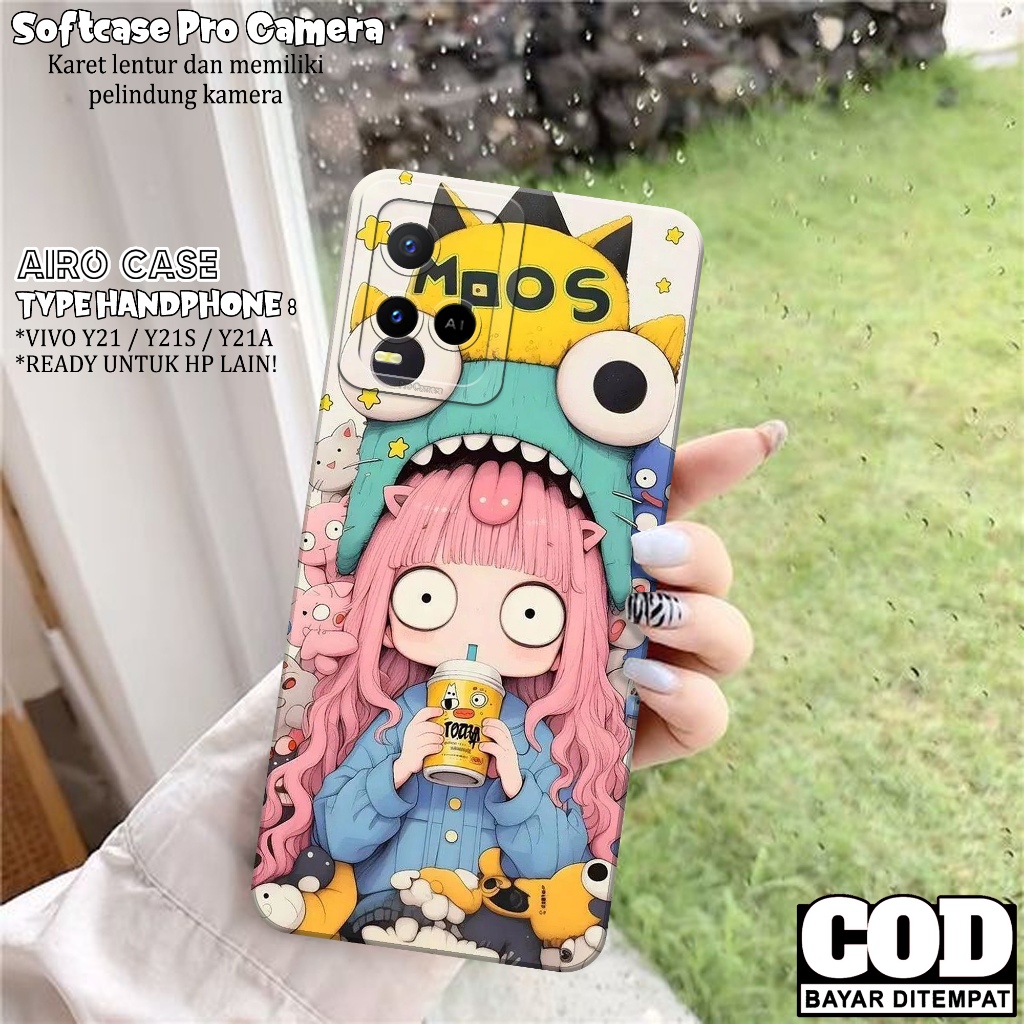 เคส HP Vivo Y21 / Y21S / Y21T / Y21A / Y33S / Y33T - เคส Tpu Softcase ล่าสุด - CARTOON Motif - เคส V