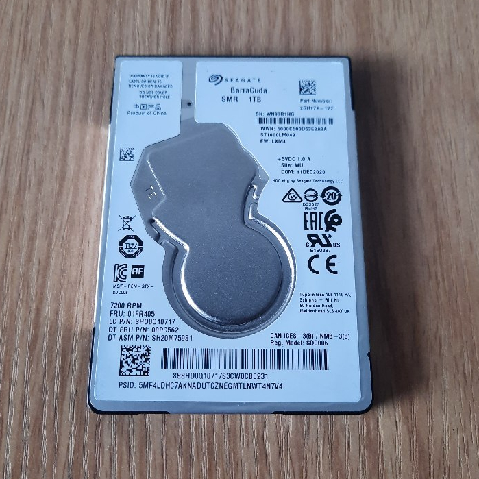 HDD Laptop 1 TB Seagate Normal 100% พร้อมใช้งาน Ex แล็ปท็อป