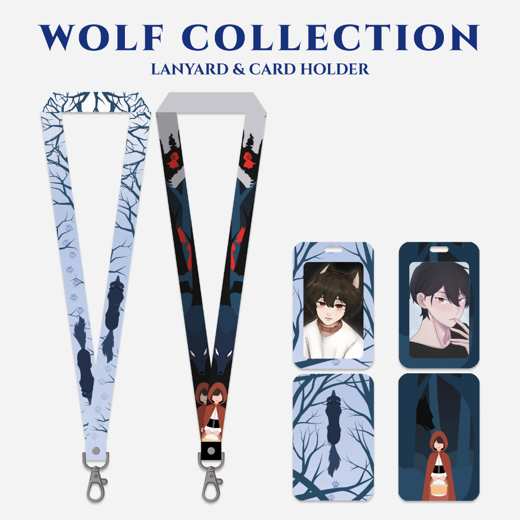 Kurokami Original Lanyard Card Holder Wolf Collection Wolf