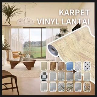 GUNUNG EMAS Karpet Lantai Vinyl Meteran Roll 3 Meter X 100 Cm Motif Kayu Bertekstur Emboss Dekorasi Lantai Anti Kotor Anti-Slip Mudah Bersih Ketebalan 0.35mm