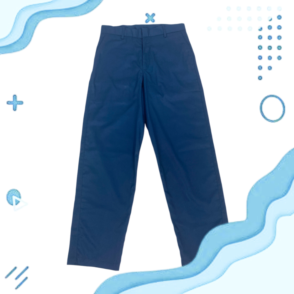 BLUE SCHOOL กางเกงขายาวสําหรับ JUNIOR HIGH SCHOOL/MTS สว่านอเมริกัน