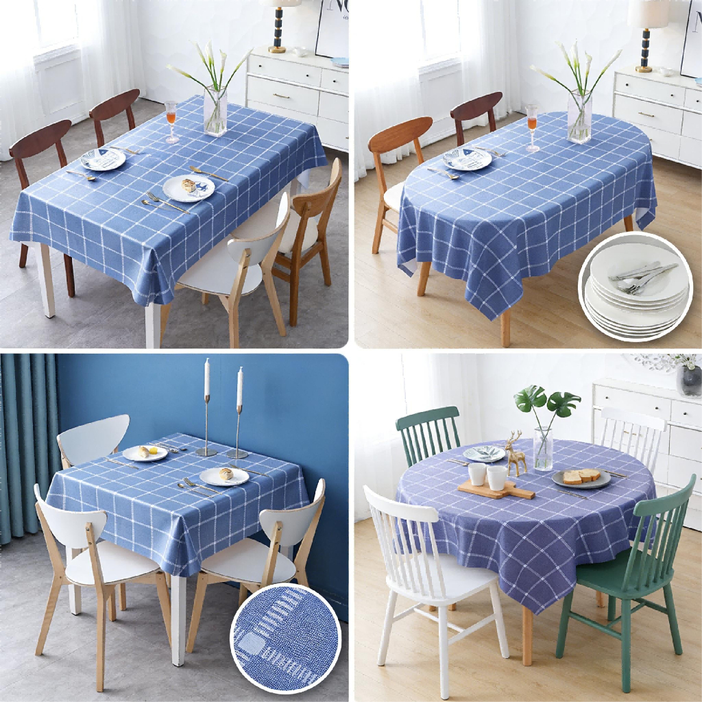 ขนาดใหญ่กันน้ําผ้าปูโต๊ะรับประทานอาหารห้องนั่งเล่นผ้าปูโต๊ะสแควร์ 90x140 ซม./120x150 ซม./137x183 ซม.