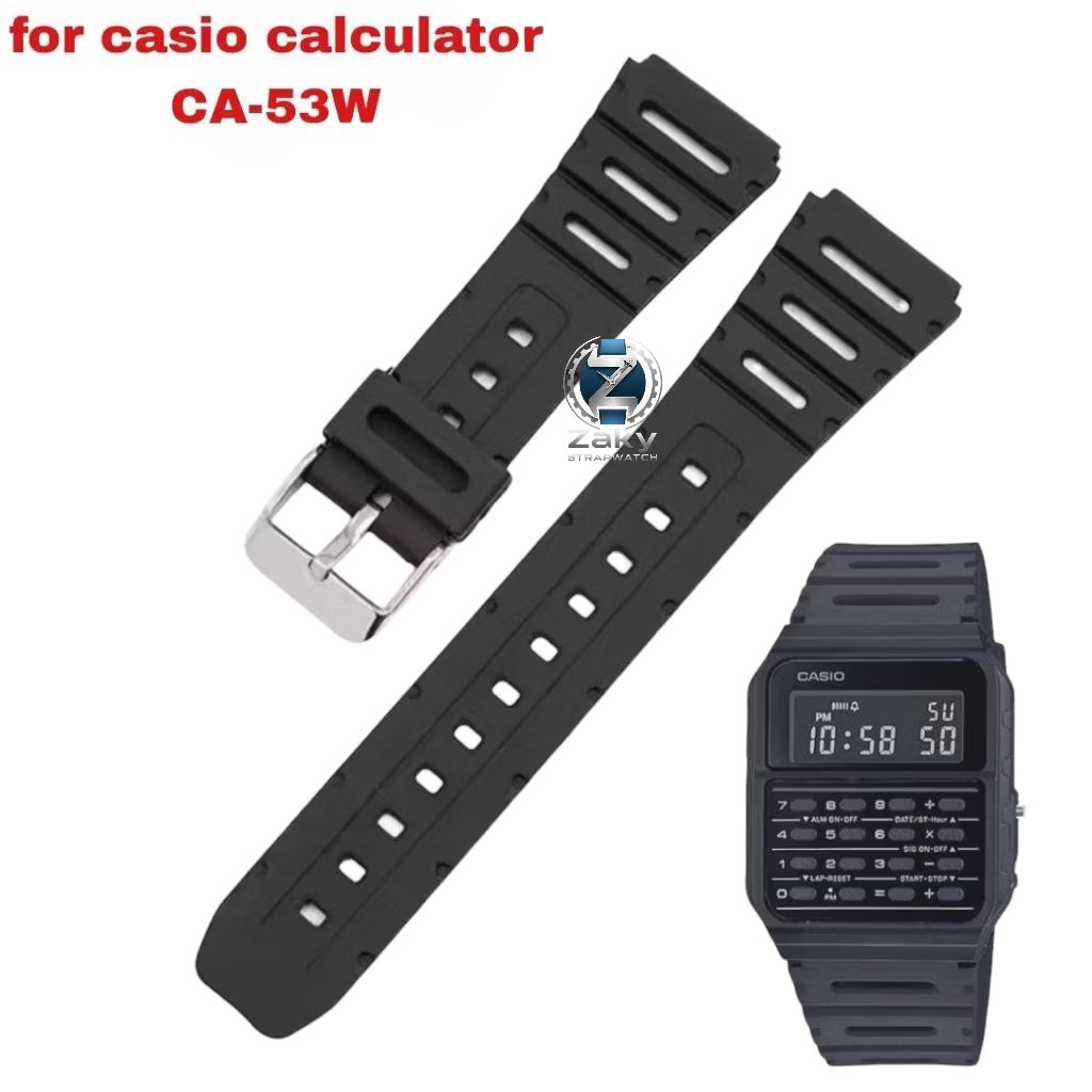 สายนาฬิกา Casio Premium Rubber CA-53 CA-53W ยางสีดํา