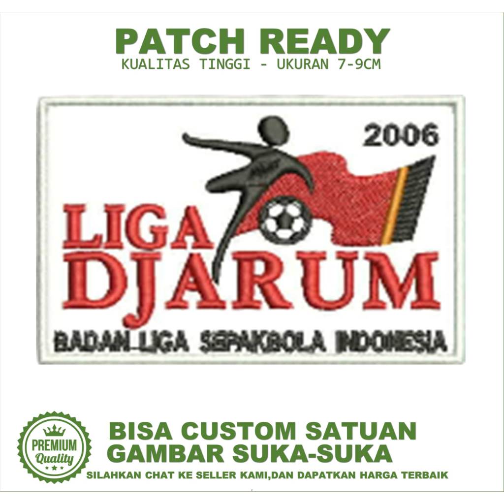 EMBLEM PATCH EMBROIDERY PICTURE OF DJARUM LEAGUE EMBROIDERY TESTIMONI-BC