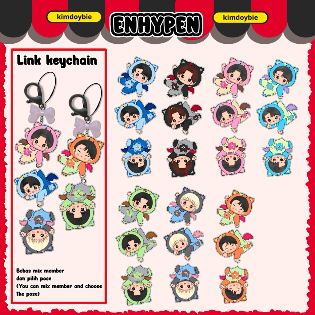 Preorder enhypen phonestrap chibi ลิงค์พวงกุญแจ enhypen