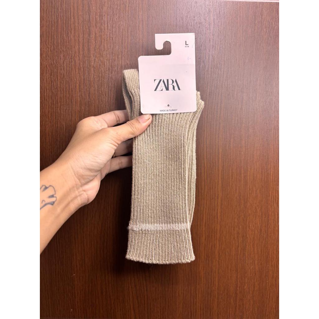ZARA MEN BROWN KNITTED SOCKS