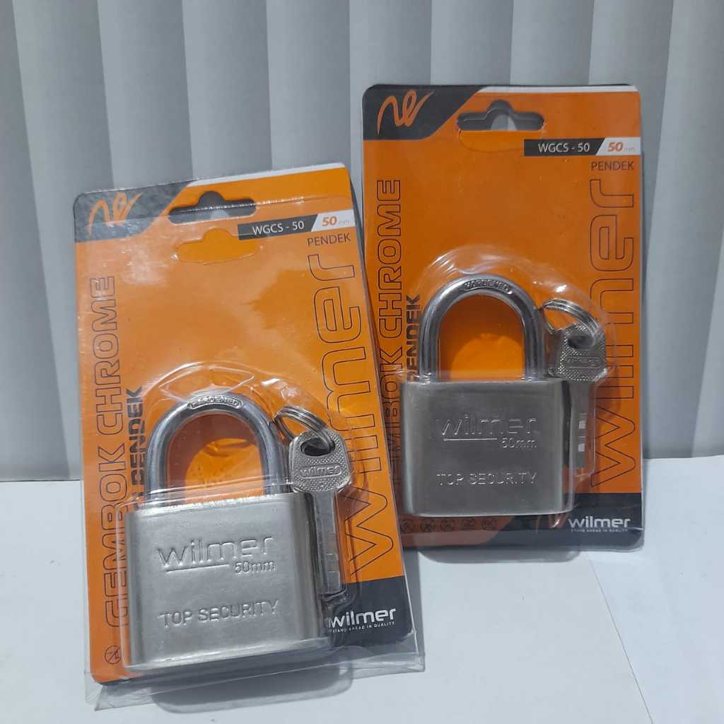 กุญแจคอสั้น 50 มม. / 50 มม. กุญแจ Chrome Square / กุญแจ Wilmer STD 50 มม. / รั้ว Canker