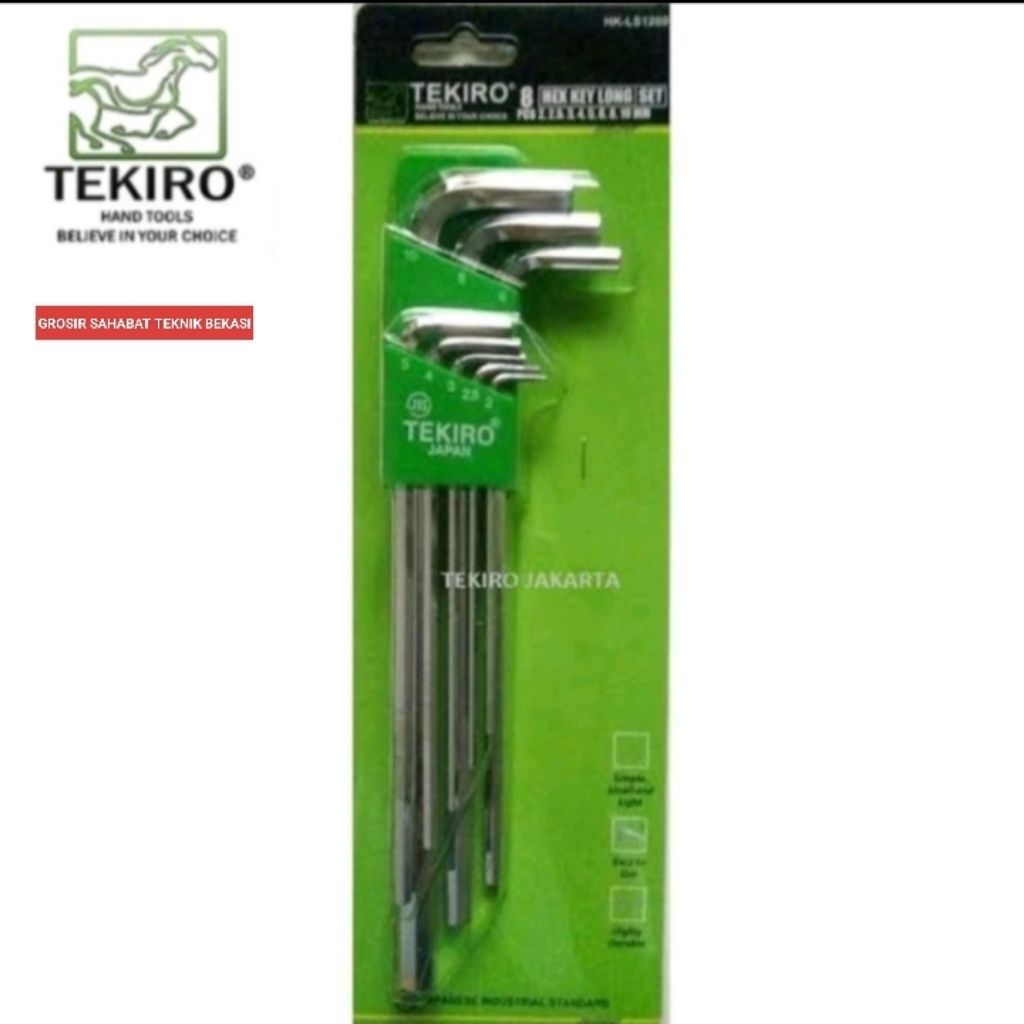 TEKIRO 8 SET HEX KEY LONG SET ORIGINAL TEKIRO