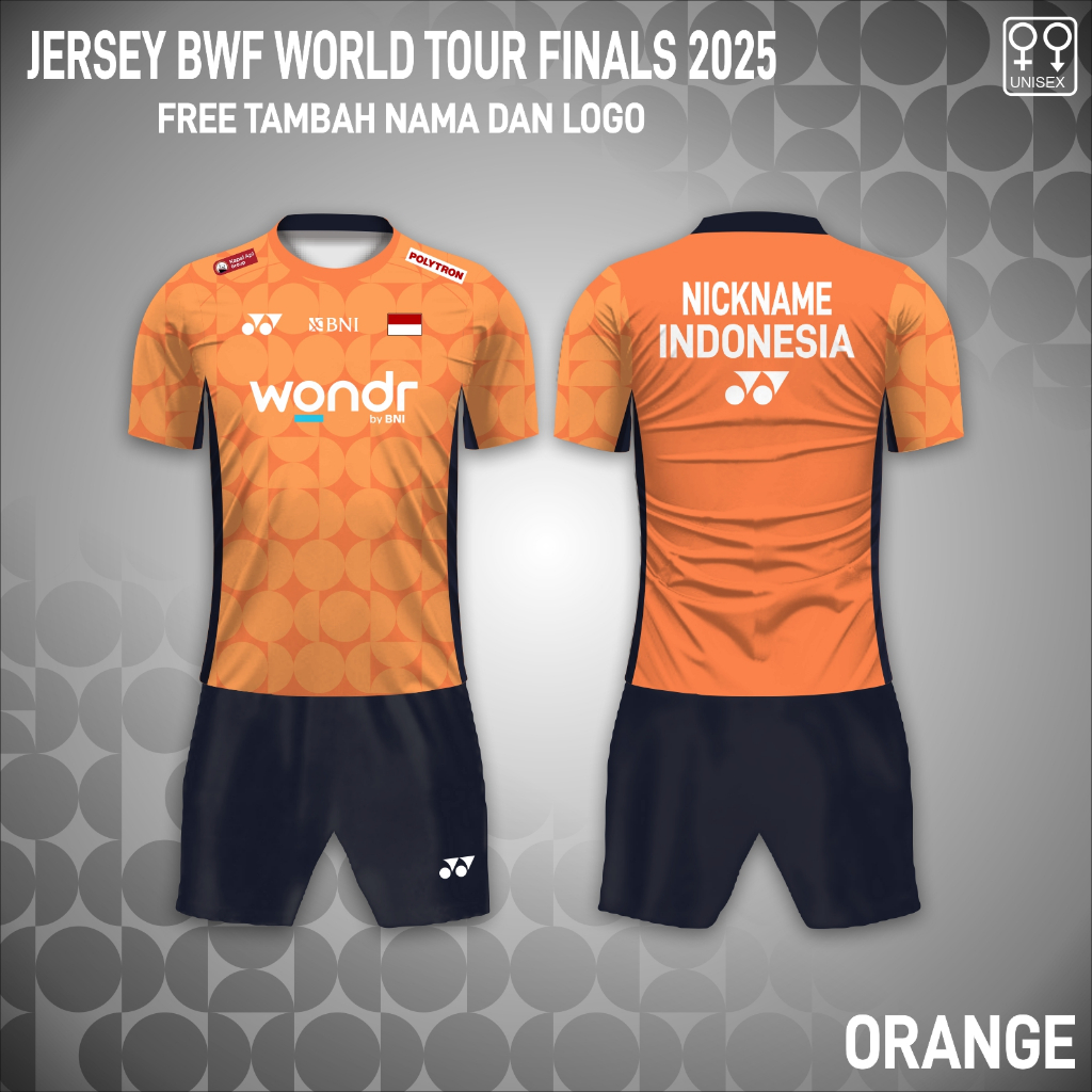 ชุดเสื้อแบดมินตัน Final tour 2025 เสื้อแบดมินตัน bwf ใหม่ล่าสุด