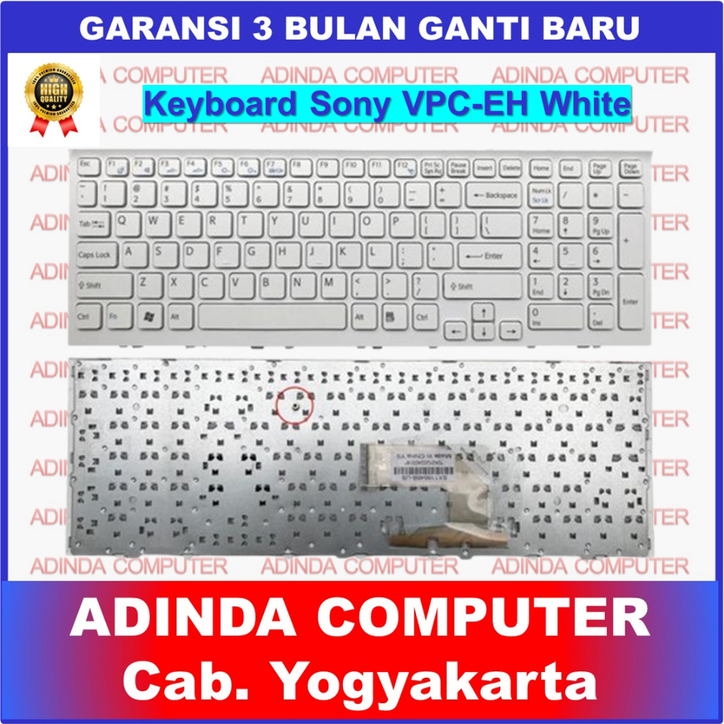 Sony EH VPC-EH VPC-EE25FX VPCEE26FJ VPC-EE46FJ คีย์บอร์ดสีขาว
