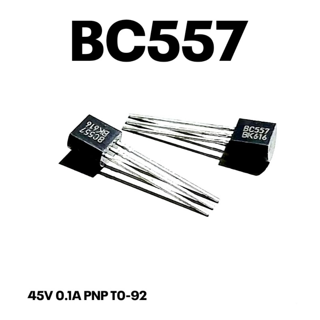 (5 ชิ้น) BC557B BC557 Bipolar PNP ทรานซิสเตอร์เดี่ยว TO92 BG90