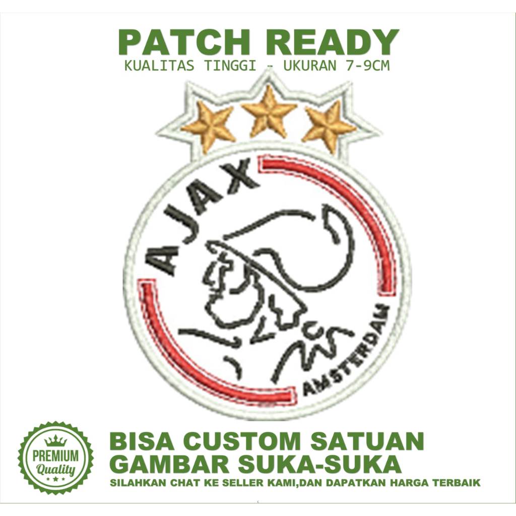 AJAX AMSTERDAM EMBROIDERY PATCH EMBLEM TESTIMONI-BC